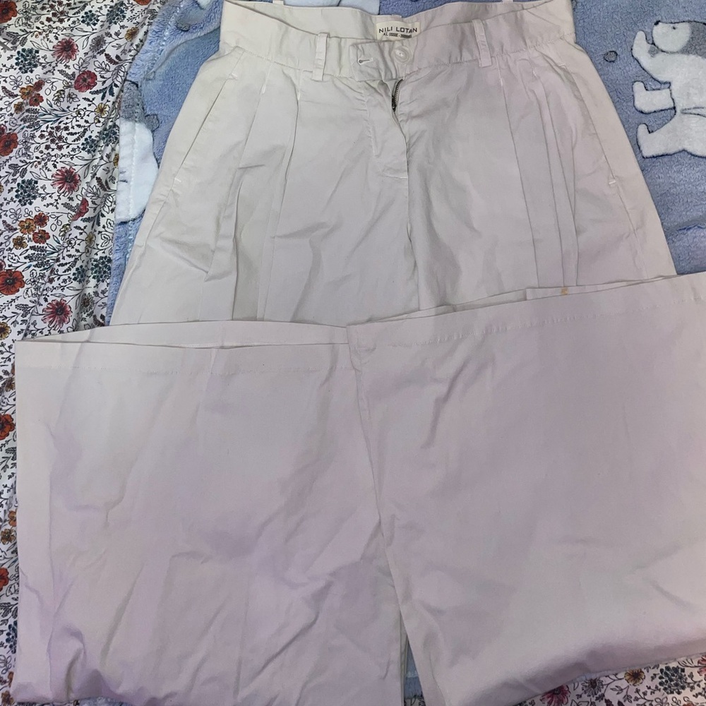 NILI LOTAN cream trouser pants!